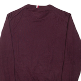 TOMMY HILFIGER Mens Jumper Maroon Tight Knit L