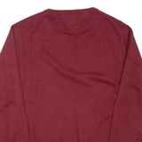 TOMMY HILFIGER Mens Jumper Red V-Neck Tight Knit L