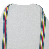 TOMMY HILFIGER Womens Patterned Jumper Grey Striped Tight Knit S