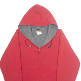 J CREW Mens Rain Coat Red Nylon Hooded S