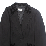 JULIA Womens Blazer Jacket Black Wool M