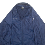 NIKE Mesh Lined Mens Track Jacket Blue Nylon L