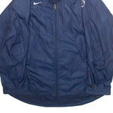NIKE Mesh Lined Mens Track Jacket Blue Nylon L