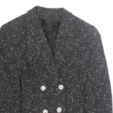 Womens Blazer Jacket Black Check M