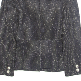 Womens Blazer Jacket Black Check M