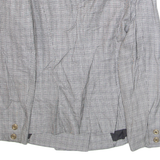 MAXI LIBERATI Womens Blazer Jacket White Viscose Plaid M