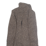 DKNY Womens Overcoat Jacket Brown Wool M