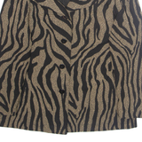 Womens Blazer Jacket Brown Crazy Pattern L