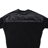 ADIDAS Short Sleeve Womens Sweatshirt Black Crew Neck UK 16