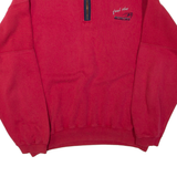 FEEL THE ENERGY Mens Sweatshirt Red 1/4 Zip L