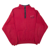 FEEL THE ENERGY Mens Sweatshirt Red 1/4 Zip L