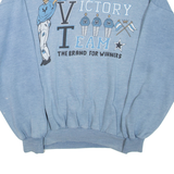Victory Team Mens Sweatshirt Blue Button Neck L