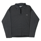 Striped Mens Sweatshirt Grey 1/4 Zip S