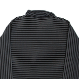 Striped Mens Sweatshirt Grey 1/4 Zip S