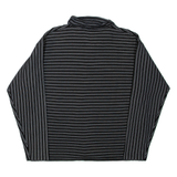 Striped Mens Sweatshirt Grey 1/4 Zip S