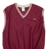NES Golf Sleeveless Mens Sweatshirt Maroon Crew Neck M