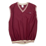 NES Golf Sleeveless Mens Sweatshirt Maroon Crew Neck M