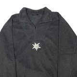 RONWEIL Womens Sweatshirt Grey Collared L