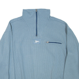 Wolf Mens Sweatshirt Blue 1/4 Zip L