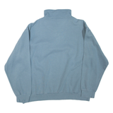 Wolf Mens Sweatshirt Blue 1/4 Zip L