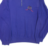 SKIMY Mens Sweatshirt Purple 1/4 Zip XL