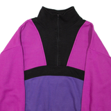 Womens Sweatshirt Pink 1/4 Zip S