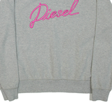 DIESEL Womens Sweatshirt Grey Crew Neck M