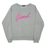 DIESEL Womens Sweatshirt Grey Crew Neck M