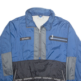 EQUIPE Mens Anorak Jacket Blue Hooded M