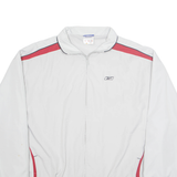 REEBOK Mesh Lined Mens Windbreaker Jacket Grey XL