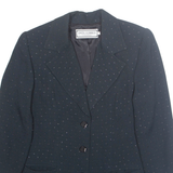 ANITA SOMMER Womens Blazer Jacket Black Polka Dot L