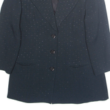 ANITA SOMMER Womens Blazer Jacket Black Polka Dot L