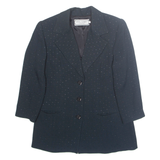 ANITA SOMMER Womens Blazer Jacket Black Polka Dot L