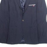 Mens Blazer Jacket Blue L
