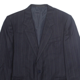 Mens Blazer Jacket Blue Striped L