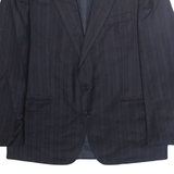 Mens Blazer Jacket Blue Striped L