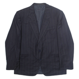 Mens Blazer Jacket Blue Striped L