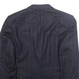 Mens Blazer Jacket Blue Striped L