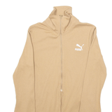 PUMA Womens Cardigan Beige High Neck Tight Knit M