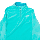 REGATTA Womens Fleece Blue 1/4 Zip Tight Knit UK 12