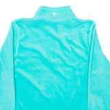 REGATTA Womens Fleece Blue 1/4 Zip Tight Knit UK 12