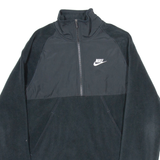 NIKE Mens Fleece Black 1/2 Zip Tight Knit XS