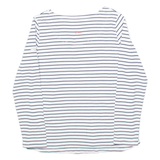 JOULES Womens Patterned Jumper White Striped Tight Knit UK 14