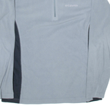 COLUMBIA Mens Fleece Grey 1/4 Zip Tight Knit S