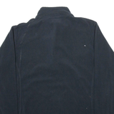 COLUMBIA Mens Fleece Black 1/4 Zip Tight Knit S