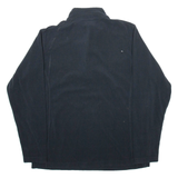 COLUMBIA Mens Fleece Black 1/4 Zip Tight Knit S