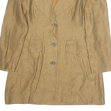 TOULOU Womens Blazer Jacket Brown L