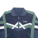 HUMMEL Mens Shell Jacket Blue Argyle XL