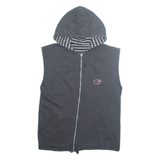 THE VERT Womens Gilet Grey Hooded L