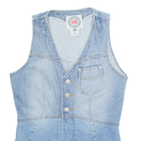 INTERNATIONAL IMAGE TRENDS Womens Denim Waistcoat Blue M